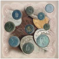 1998. 50f-200Ft (10xklf) forgalmi sor dísztokban + 1998. 100Ft alpakka "1848-1849. Szabadsághar...