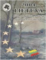 Litvánia 2004. 1c-2E Euro próbaveretek (8xklf) fémpénz szettben, díszkiadás T:BU Lithuania 2004. 1 Cent - 2 Euro Euro Collection (8xdiff) Euro trial mint in set in cardboard case C:BU