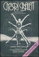 1978-1983 4 db villamos plakát: Keménykalap és krumpliorr, Győri balett vendégjátéka a Budapest Spor...