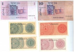 Vegyes: Indonézia 1964. 1s-25s (4xklf) + Izrael 1973. 10L + 1978. 1Sh T:III
Mix: Indonesia 1964. 1 ...