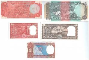 India ~1970-1980. 2R-100R (5xklf) T:I-,III tűlyukak
India ~1970-1980. 2 Rupees - 100 Rupees (5xdiff...