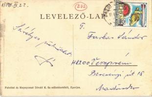 Eperjes, Presov; Fő utca, háttérben az orthodox izraelita zsinagóga, Stieber Z., Elsasz & Schlen...