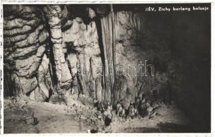 1940 Rév, Vad, Vadu Crisului; Zichy barlang belseje / stalactite cave interior. photo