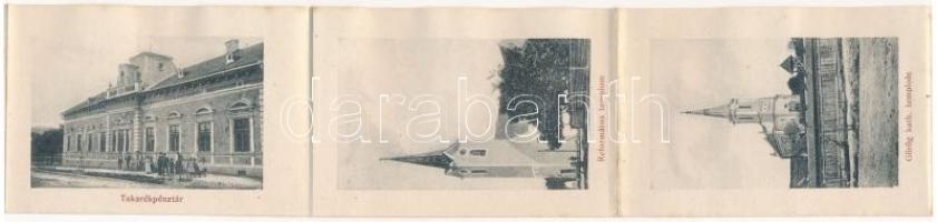 Marosludas, Ludosul de Mures, Ludus; Király utca, templom, piac, Mihály Móritz üzlete. Glück József ...