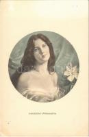 Primavera, gently erotic art postcard, Nr. 212. s: Innocent Ferenc