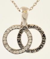 Ezüst(Ag) nyaklánc medállal, Pandora jelzéssel, h: 42 cm, bruttó: 2,2 g