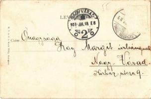 1907 Badacsony, nyaralók, villák. M. T. és F. I. Koch Willy kiadása (Rb)