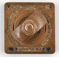 cca 1910 Nicholson gépgyár rt. Vízcsöveg gőzkazán vízkamra zárkészüléke. Szabadalomhoz készült réz m...