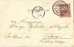 1900 Kaposvár, Fő utca, templom, üzletek. Hagelman Károly kiadása. Art Nouveau (EK)