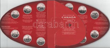 Kanada 2000. 25c Ni (13xklf) forgalmi emlékkiadások karton díszcsomagolásban T:1,1- Canada 2000. 25 ...