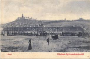 1911 Pannonhalma, Győrszentmárton; Bencés apátság, látkép. Kiadja Wagner Géza