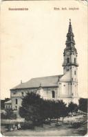 1911 Kunszentmárton, Római katolikus templom. Garay György kiadása (kopott sarkak / worn corners)