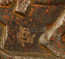 Ifj. Vastagh György (1868-1946): Kühne Mezőgazdasági Gépgyár Moson-Budapest. A munka éltet. bronz pl...