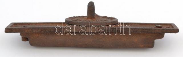 cca 1900 Nicholson Rt. vas házas libella, mozgatható fedővel 18 cm