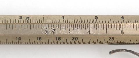 cca 1920 Ericcson Budapest logarléces, mozgatható fém töltőceruza / Slide-rule and fountain pencil14...