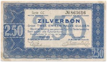 Hollandia 1938. 2 1/2G T:III Netherlands 1938. 2 1/2 Gulden C:F