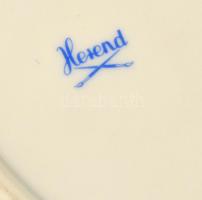 Herendi csipkebogyó mintás tál, kézzel festett, jelzett, apró kopásnyomokkal, 36,5×27,5 cm