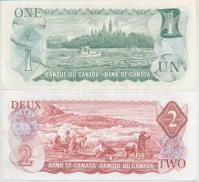 Kanada 1973. 1$ + 1974. 2$ T:I-,II 
Canada 1973. 1 Dollars + 1974. 2 Dollars C:AU,XF 
Krause KM#85...
