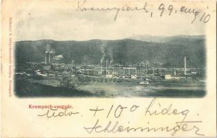 1899 Korompa, Krompach, Krompachy; Vasgyár. Balkányi S. kiadása / iron works, factory (Rb)