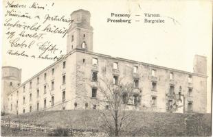 1907 Pozsony, Pressburg, Bratislava; Várrom. Kiadja Neffe J. / Burgruine / castle ruins