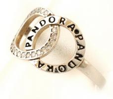 Ezüst (Ag) gyűrű, állítható méret, Pandora jelzéssel, 1,7 g