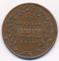 1790. Brabant függetlenségének elnyerésére kiadott emlékérem Br emlékérem (32mm) T:2 1790. Commemorating the Brabant revolution Br commemorative medallion (32mm) C:XF