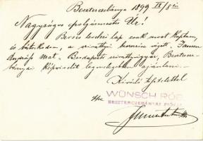 1899 Besztercebánya, Banská Bystrica; Wünsch Róbert Betonépítési Vállalkozó szabadalmaztatott betonc...