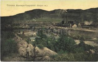 1910 Korompa, Krompach, Krompachy (Szepes); Vasgyár. Balkányi S. W.L. (?) 4685. kiadása / iron works...