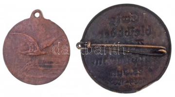 Német Birodalom 1912. "Nemzeti Repülőalap" fém medál füllel (27mm) + Német Harmadik Biroda...
