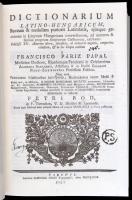 Pápai Páriz Ferenc: Dictionarium Latino-Hungaricum et Hungarico-Latino-Germanicum. Bp.,1995, Univers...