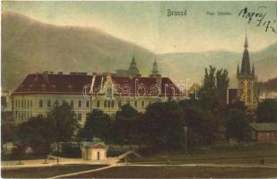 1907 Brassó, Kronstadt, Brasov; Alsó sétatér. Zeidner H. kiadása / lower promenade