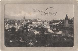 Solothurn, Soleure, Soletta; general view, Milka Suchard chocolate advertisement