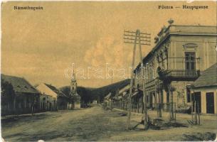 Boksánbánya, Németbogsán, Deutsch-Bogsan, Bocsa Montana, Bocsa; Fő utca, templom. W.L. 1139. / Hauptgasse / main street, church