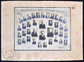1927 Békéscsabai Ág. H. Ev. Rudolf Főgymnázium 1926-1927. évben végzett növendékeinek tablófotója, k...