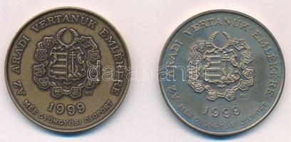 Bognár György (1944-) 1999. "MÉE Gyöngyösi Csoport - Aradi Vértanúk / Kiss Ernő" Br és Ag ...