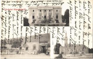 1910 Kápolnás, Capalnas; Mocsonyi-Teleki kastély, templom, Taussig G. és Társa üzlete és saját kiadása / castle, church, shop