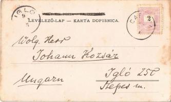 1898 Cabuna (Szentendre, Terezovac, Suhopolje); Fő utca, Jankovich kastély, vasútállomás, gőzmozdony...
