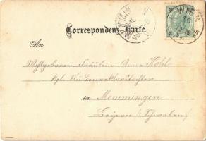 1891 (Vorläufer!!!) Wien, Vienna, Bécs; Albrechts Brunnen, Elisabeth Brücke mit Karlskirche / founta...