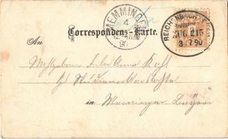 1890 (Vorläufer!!!) Frantiskovy Lazne, Franzensbad; Louisenquelle, Loimann's Badehaus / spring ...