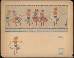 Díszítő Művészet 15 db melléklete és egy sérült címoldala, különféle nyomótechnikákkal (fa, linó, .....