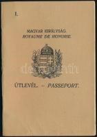 1931 Sopron, Magyar Királyság által kiállított fényképes útlevél főhadnagy számára / Hungarian passp...