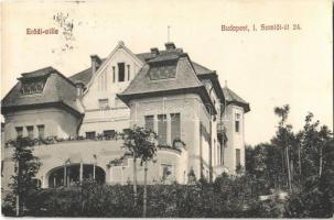 1910 Budapest XI. Gellérthegy, Erődi villa, Somlói út 24.