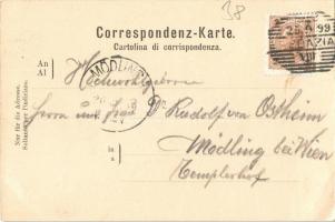 1899 Cres, Cherso; port, quay, sailing vessels (EK)