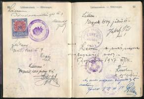 1927 Házalókönyv, pecsétbélyeggel, okmánybélyeggel