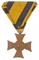 1869-1913. "Katonai Legénységi Szolgálati Jel I. osztálya" Br kitüntetés mellszalagon T:2 ...