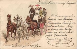 1896 Horses litho s: Becker