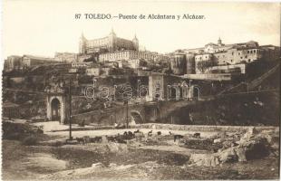 Toledo, Puente de Alcántara y Alcázar / bridge, palace