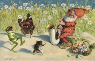 Dwarf, frog, insects Litho