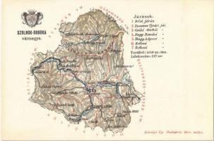 Szolnok-Doboka vármegye térképe. Kiadja Károlyi Gy. / Comitatul Solnoc-Dabaca / Szolnok-Doboka County map