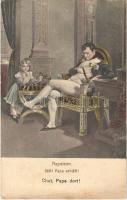 Napoleon, Still! Papa schlaft! / Sleeping Napoleon with his son, B.K.W.I. 967-8.